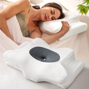 Cervical Neck Memory Foam Pillow, Ergonomic Side Sleeper, Orthopedic pain free